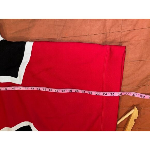 Pink Victorias Secret Red White Colorblock Long Sleeve Crewneck Women's Sweatshi - Picture 6 of 6